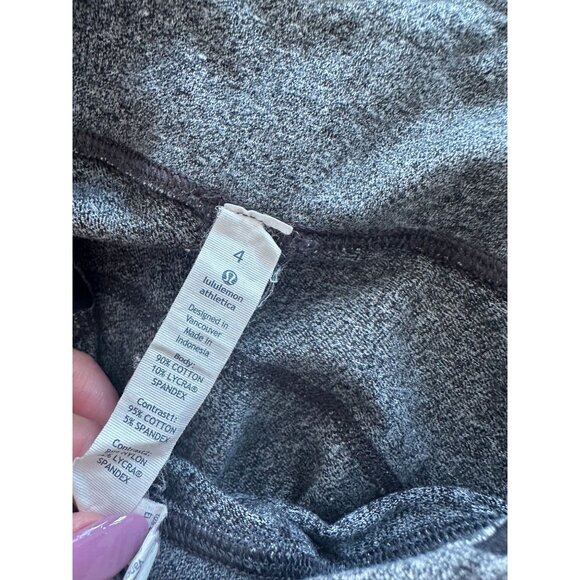 LULULEMON Womens Gray Black Leggings Size 4 - Picture 5 of 6